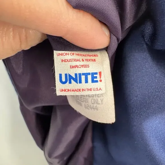 Vintage Nicole Miller Gown Dress 8 Navy Blue Satin Button Back Y2K Prom Formal - Picture 9 of 11